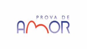 Imagem com o logotipo da novela Prova de Amor, da Record