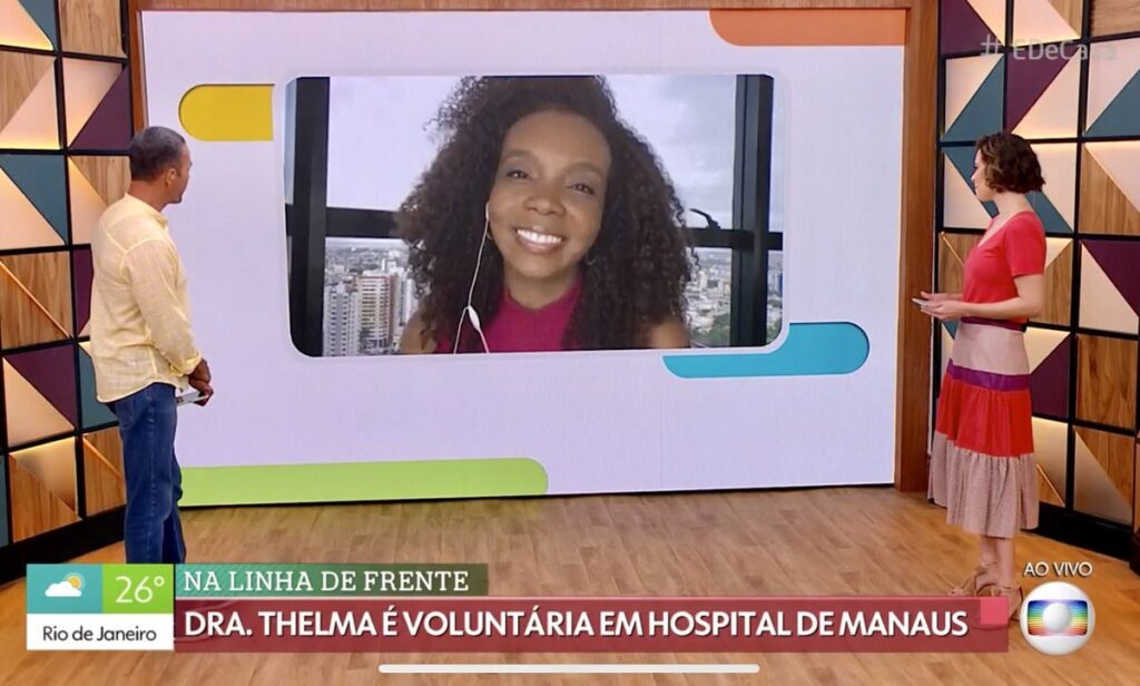 A ex-BBB Thelma é o mais novo reforço do time do Bem Estar (foto: Reprodução/TV Globo)