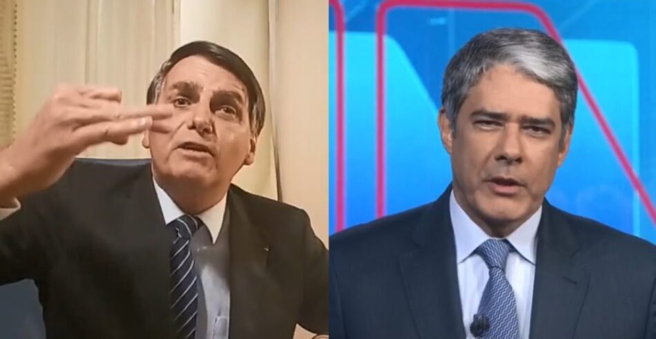 Jair Bolsonaro afirmou que a Globo mente no Jornal Nacional (foto: Montagem/Facebook/TV Globo)