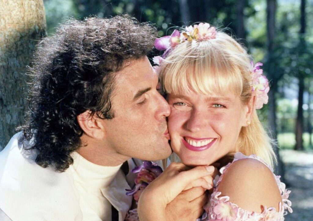 Sérgio Mallandro e Xuxa no filme Lua de Cristal, de 1990 (foto: Reprodução)