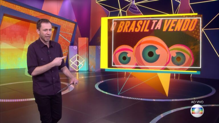Tiago Leifert na edição de 23 de fevereiro do BBB: mais um dia, mais um recorde de audiência (foto: Reprodução/TV Globo)