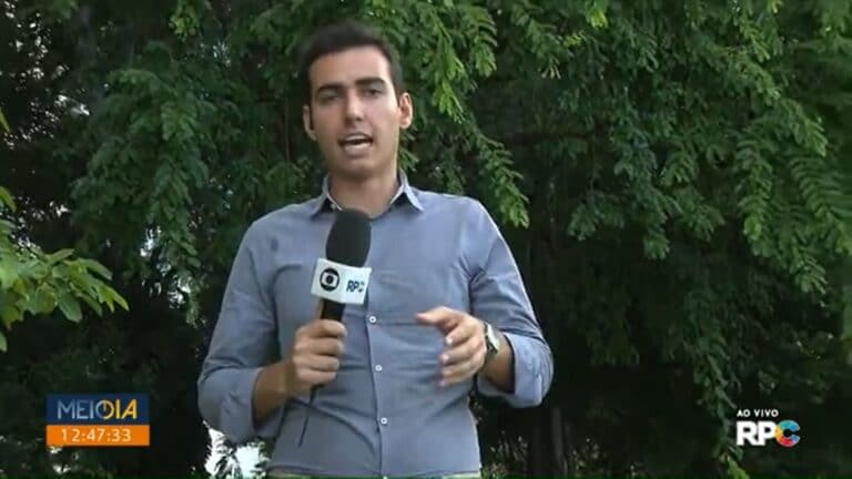Vinícius Buganza deixou a Globo para ser apresentador do Cidade Alerta na Record (foto: Reprodução/RPC)