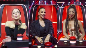 Claudia Leitte, Ivete Sangalo e Iza juradas do The Voice (foto: Montagem/TV Globo)