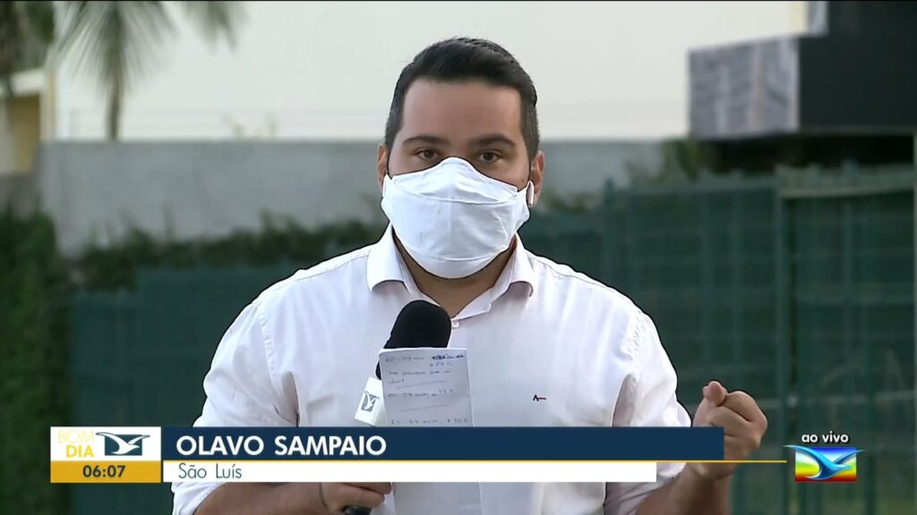 Repórter da TV Mirante, afiliada da Globo, foi furtado enquanto trabalhava (foto: Reprodução/TV Mirante)