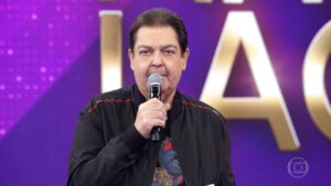 Faustão durante a edição 2020 do Troféu Mário Lago, transmitida em 27 de dezembro (foto: Reprodução/TV Globo)