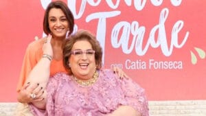 Mamma Bruschetta com a apresentadora Cátia Fonseca (foto: Reprodução)