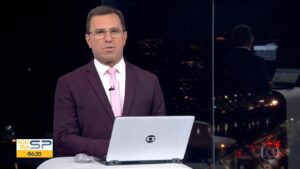 Rodrigo Bocardi no Bom Dia São Paulo: telejornal vai para as madrugadas durante os Jogos Olímpicos (foto: Reprodução/TV Globo)