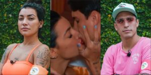 Gabi Prado e Felipe Prior trocaram beijos em novo reality show (foto: Reprodução)