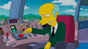 Sr. Burns é o magnata mercenário de Os Simpsons: menos espaço na TV paga (foto: Reprodução/Star Channel)