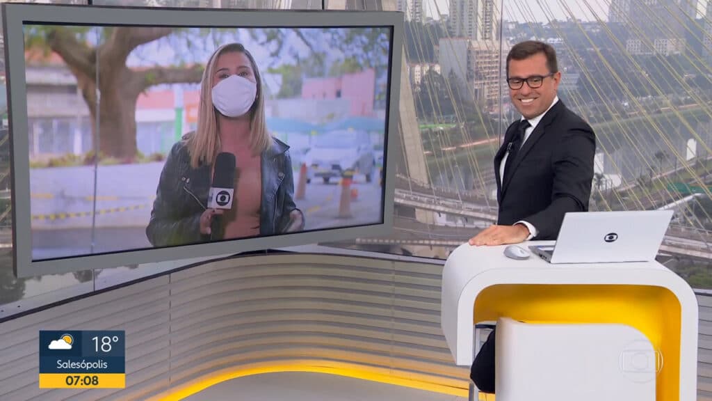 Rodrigo Bocardi é surpreendido por pergunta sincera de repórter da Globo