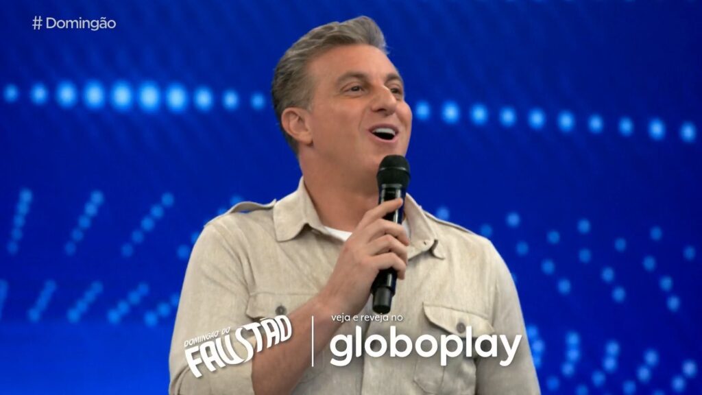 Em falha técnica, Globo usou logo do Domingão do Faustão em programa de Luciano Huck