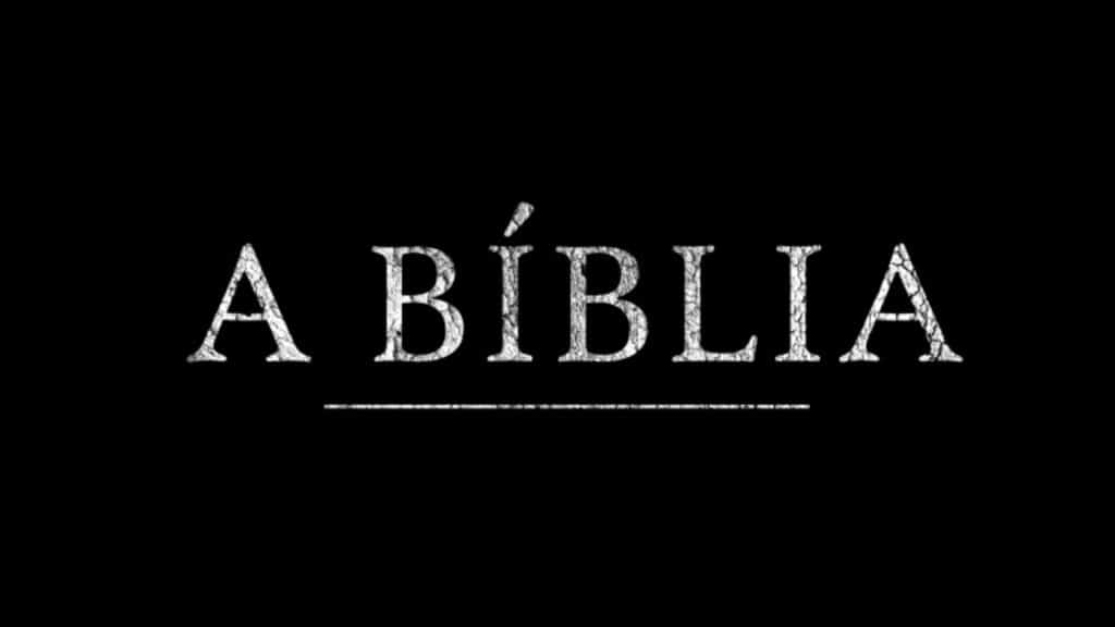 Imagem com logotipo da novela A Bíblia, da Record