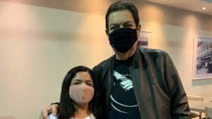 Faustão e a mãe da influenciadora Gessica Kayane, a GKay