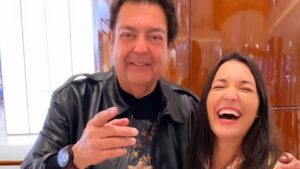 Faustão e Bia Napolitano