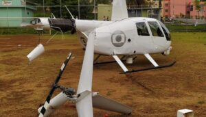 Helicóptero da Globo ficou danificado após pouso forçado