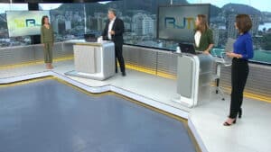 Imagem com foto dos apresentadores da Globo no Rio de Janeiro