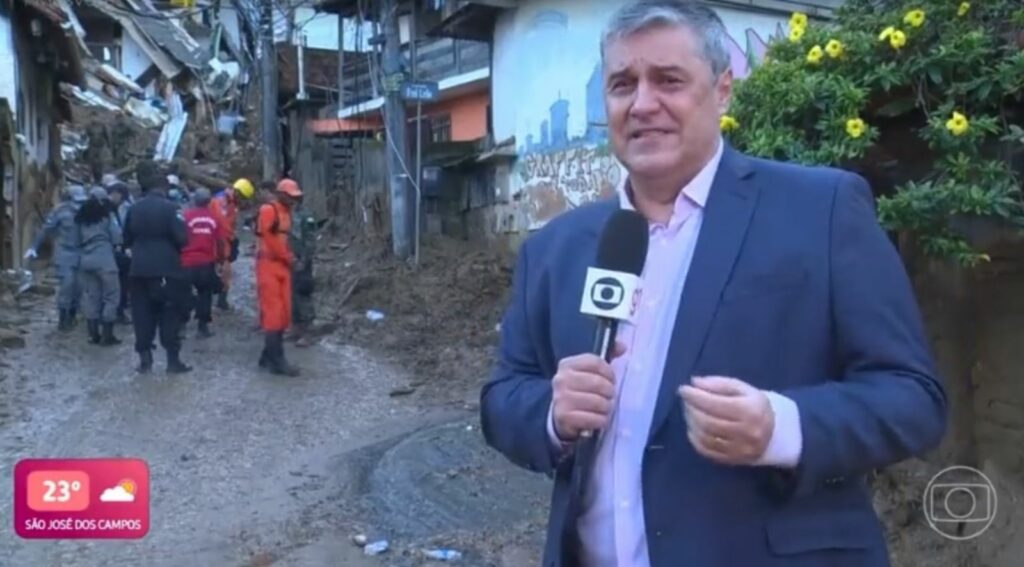 Flávio Fachel chorou ao relatar tragédia em Petrópolis, RJ