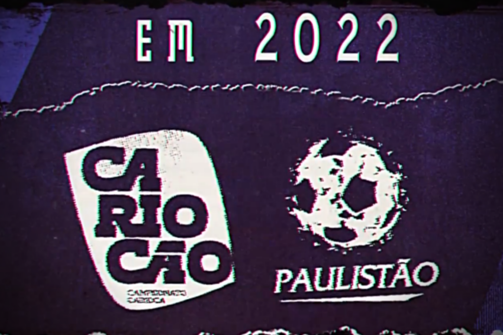 Imagem com foto dos logotipos dos campeonatos Carioca e Paulista