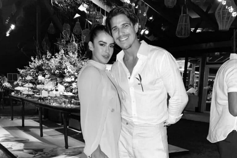 Mari Saad e Romulo Arantes Neto em foto publicada pelo ator