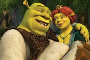 Foto de Shrek e Fiona apaixonados