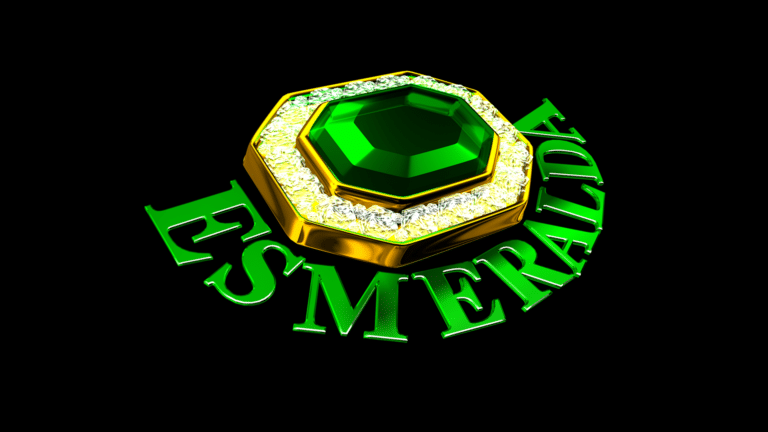 Imagem com logotipo da novela Esmeralda