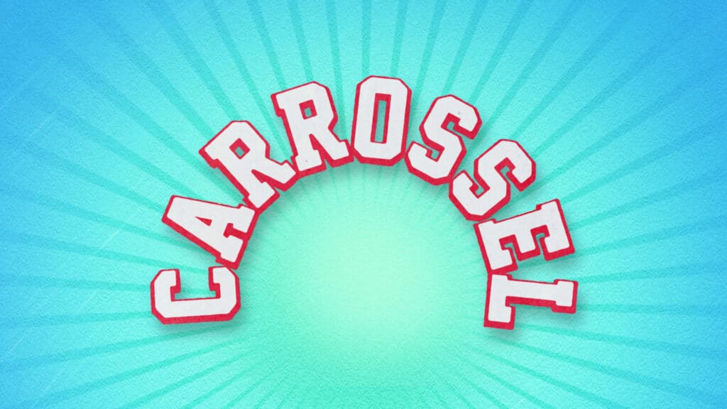 Imagem com logotipo da novela Carrossel