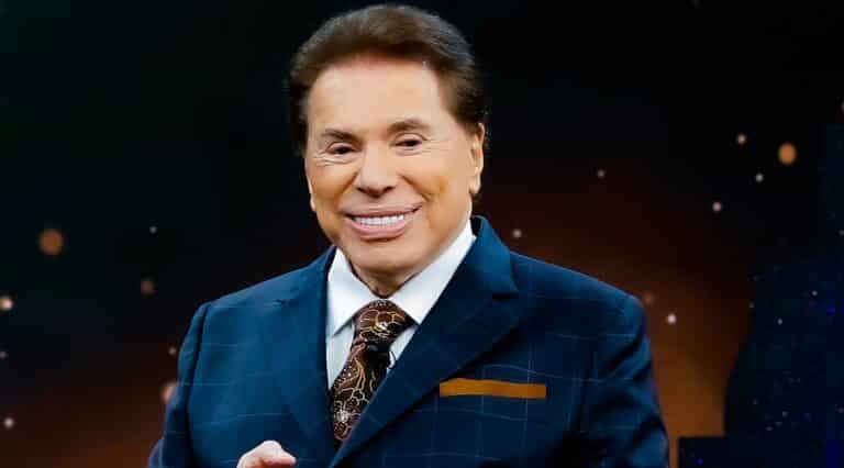 Foto do apresentador Silvio Santos no Troféu Imprensa