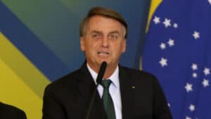 Imagem com foto do presidente Jair Bolsonaro