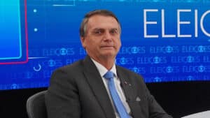 Imagem com foto do presidente Jair Bolsonaro