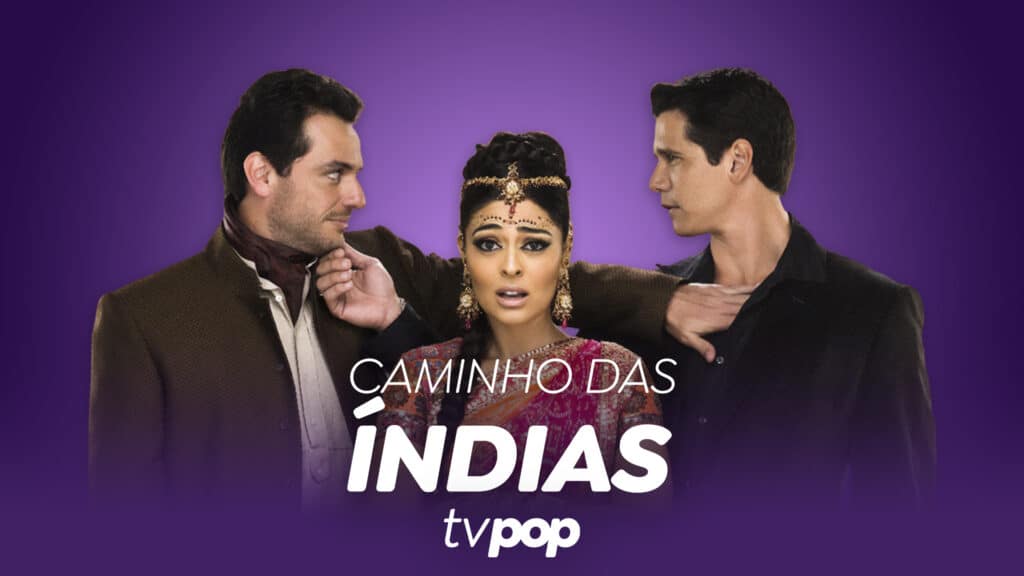 Imagem com logotipo da novela Caminho das Índias