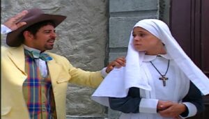 Januário descobre que Lindinha entrou para o convento e virou noviça em O Cravo e a Rosa