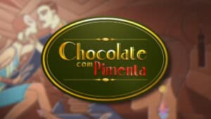 Imagem com logotipo da novela Chocolate com Pimenta