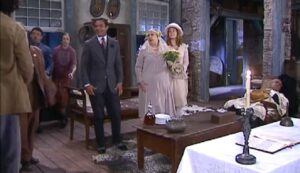 Petruchio atrasa a chegada no casamento para comprar as alianças de Calixto em O Cravo e a Rosa