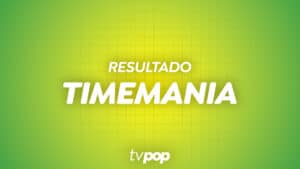 Imagem com logotipo do sorteio da loteria Timemania, da Caixa