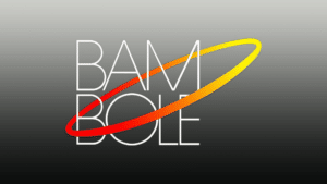 Imagem com logotipo da novela Bambolê