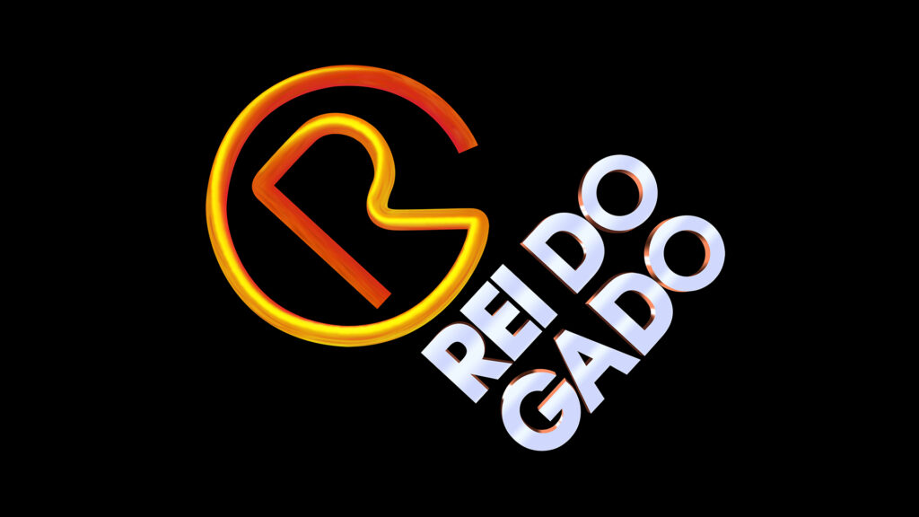 Imagem com logo da novela O Rei do Gado