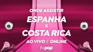 Arte da transmissão de Espanha x Costa Rica pela Copa do Mundo
