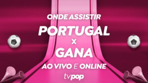 Arte da transmissão de Portugal x Gana pela Copa do Mundo