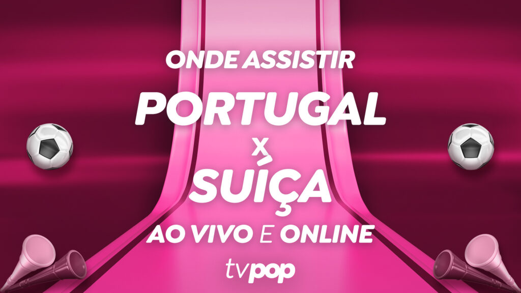 Foto da arte de transmissão de Portugal x Suíça pela Copa do Mundo