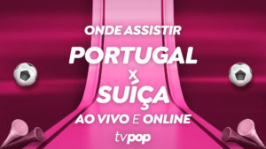 Foto da arte de transmissão de Portugal x Suíça pela Copa do Mundo