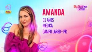 Imagem com foto de Amanda, participante do BBB23