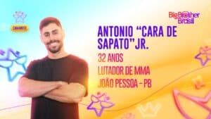 Imagem com foto do participante Antonio “Cara de Sapato” Jr., do BBB23