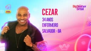 Imagem com foto de Cezar, participante do BBB23