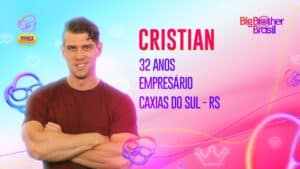 Imagem com foto do participante Cristian, do BBB23