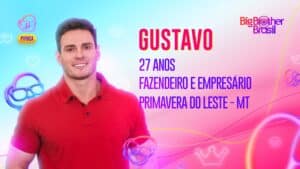 Imagem com foto de Gustavo, participante do BBB23