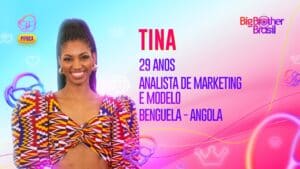 Imagem com foto de Tina, participante do BBB23