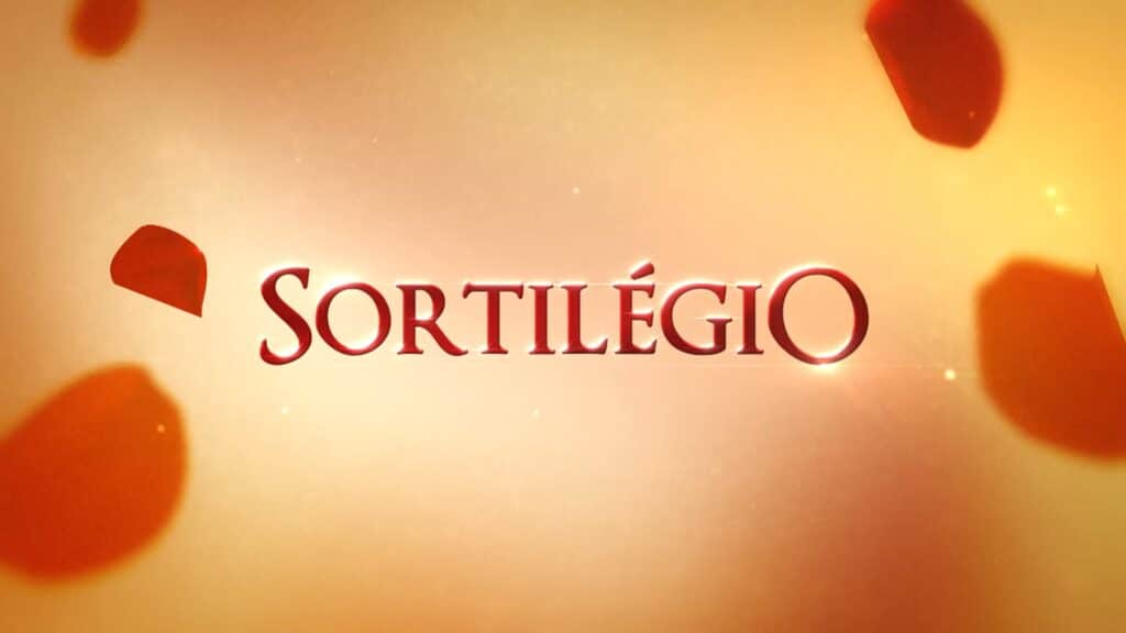 Imagem com logotipo da novela Sortilégio, do SBT