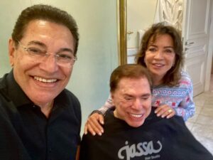 Imagem com fotos de Jassa, Silvio Santos e Íris Abravanel