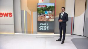 Imagem com foto do jornalista Nilson Klava no novo cenário do Jornal das Dez