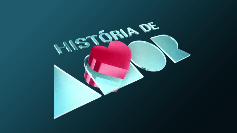 Imagem com logotipo da novela História de Amor